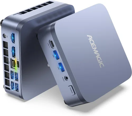 Vista 13 de ACEMAGIC M5 Mini PC con Windows 11 Pro Intel Core 14500HX Mini Computadoras 32GB RAM 1TB SSD, 55W HX-Class Processor 4.9GHz Mini PCTriple 4K