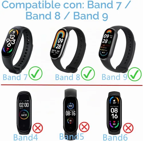 Vista 2 de Protector de pantalla compatible con Xiaomi Mi Smart Band 10 (2025) Película de borde suave curvado 3D (paquete de 3) compatible con Mi Band 8
