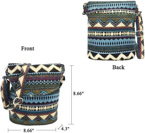 Vista 2 de Satchel Saddle Pocket Swing pack Bag Collection Messenger Shoulder Bag Travel Purse Wallet