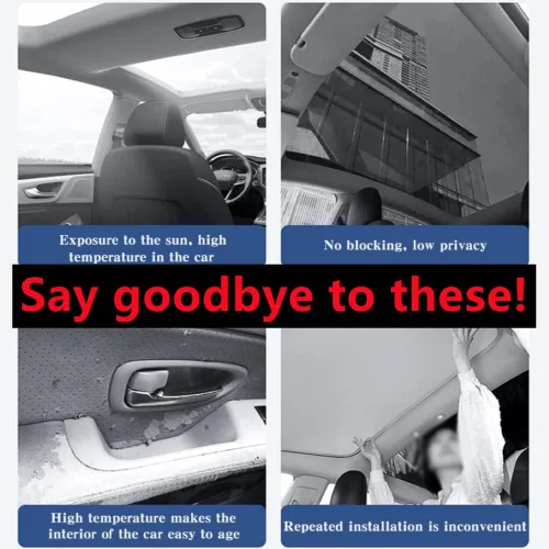 Vista 2 de Parasol retráctil de techo para Tesla Modelo 3 (2017-2023), techo FullShade para proteger el interior y mantener la refrigeración, protección UV