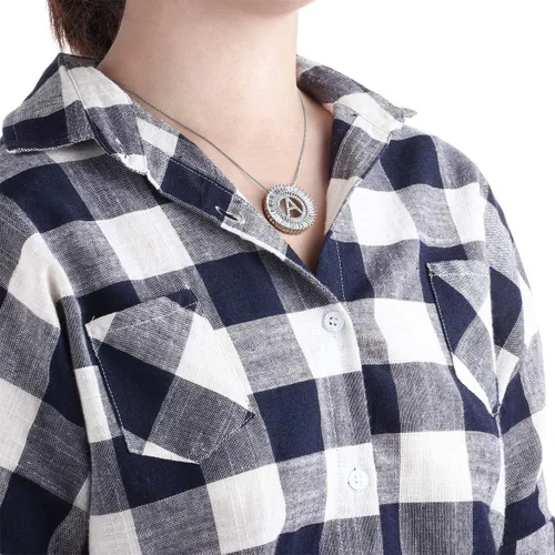 Vista 2 de COTTVOTT Juego de collar con dije de letra inicial ajustable para mujeres y niñas, Circonita cúbica