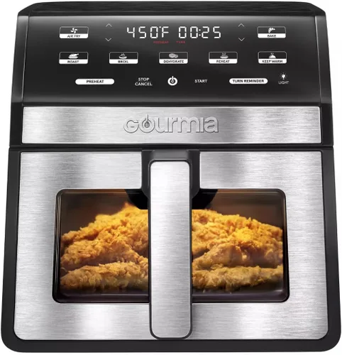Vista 2 de Gourmia Freidora de aire digital de 7.6 L (8 qt.) con controles táctiles y funciones de cocción preestablecidas
