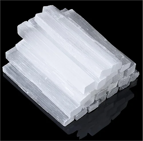 Vista 8 de XIANNVXI Cristal de selenita de 4 pulgadas, 6 varillas de selenita, cristales a granel para curación de Reiki, energía metafísica, protección