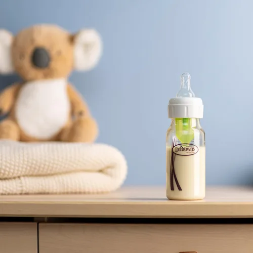 Vista 13 de Dr. Brown's Anti-Colic Options+ Biberón estrecho PPSU, 4 onzas, paquete de Ámbar