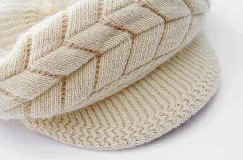 Vista 5 de Hindawi gorro de lana caliente de invierno para mujer gorra esquí de lana con visera