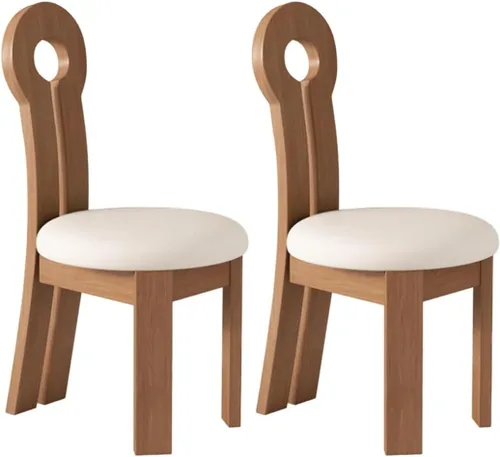Vista 64 de YVYKFZD Dining Chairs Set, Solid Wood Dining Room Chair, Upholstered Kitchen Chairs, Unique Key-Shaped Living Room Chair, for Offices Bedroom Study