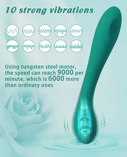 Vista 2 de Alovegarden Potente vibrador de rosa para el punto G del clítoris, estimulador de clítoris impermeable con 10 modos de vibración, juguete sexual más