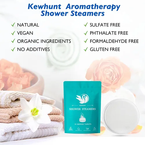 Vista 4 de Vaporizadores de ducha de aromaterapia, paquete de 12 vaporizadores de ducha, regalos de relajación para mujeres, estrés, cuidado personal, spa