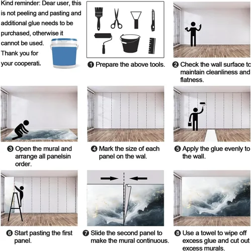 Vista 7 de Papel tapiz de mármol, papel tapiz negro y dorado para dormitorio, papel tapiz moderno gris para sala de estar, mural fotográfico de mármol nórdico