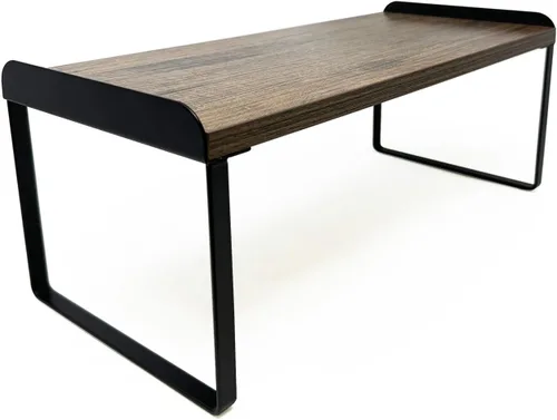 Vista 10 de Mitus Organizador y almacenamiento de estantes, estante apilable de madera escalonada para encimeras, escritorios, gabinetes (juego de 2) 12