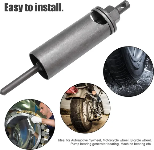 Vista 5 de Kit de herramientas de extracción de rodamientos internos de motocicleta de 0.354-0.906 in, kit de extractor de rodamientos internos, 8 uds