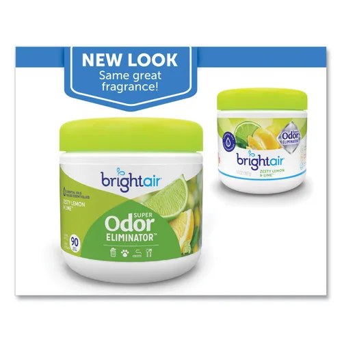 Vista 2 de BRIGHT Air 900248 Super Odor Eliminator, Zesty Lemon and Lime, 14 oz (caja de 6)