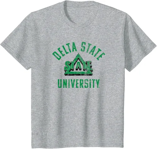 Vista 8 de Delta State University Statesmen Large Camiseta, Gris