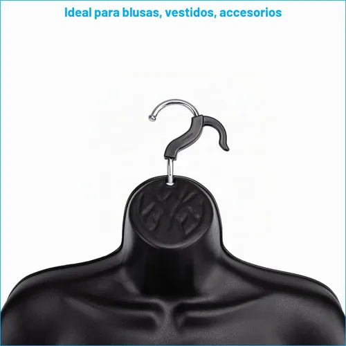 Vista 3 de SSWBasics - Torso maniquí femenino negro con gancho, tallas de mujer 5-10
