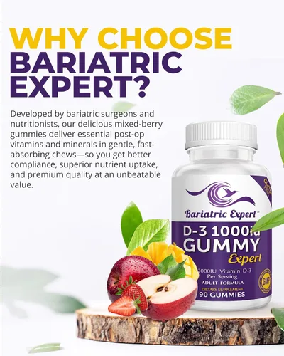 Vista 6 de Bariatric Expert D3 Vitamina - Suplemento dietético de fusión rápida para adultos después de la cirugía bariátrica, 90
