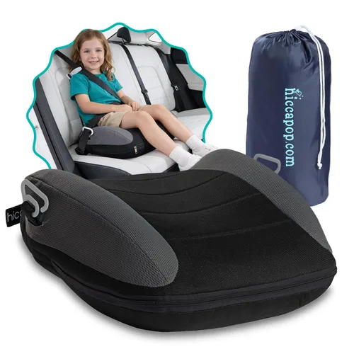 Vista 9 de Hiccapop UberBoost Asiento Elevador Inflable para Automóvil Asiento Elevador Estrecho sin Respaldo Inflable para Viajes Asiento Elevador Negro