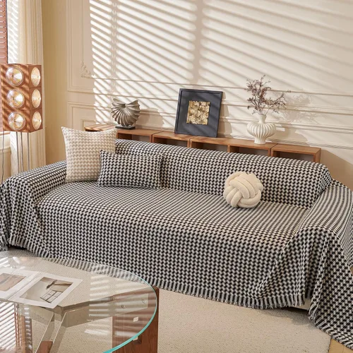 Vista 101 de ROOMLIFE Manta de sofá estilo azteca boho para sillones de 2/3 cojines, fundas de sofá lavables y antideslizantes aptas para mascotas, protector