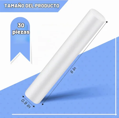 Vista 2 de Fabbay 30 cilindros de espuma blanca de 6 pulgadas para manualidades