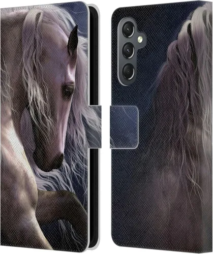Vista 104 de Head Case Designs Officially Licensed Laurie Prindle A Morgan Christmas Western Stallion Leather Wallet Case Compatible with Samsung Galaxy A07 4G