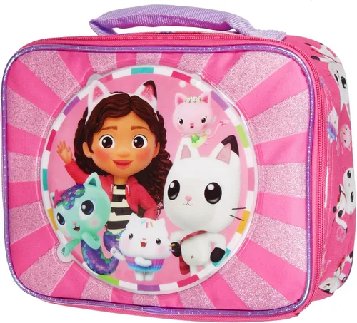Vista 2 de AI ACCESSORY INNOVATIONS Gabby's Dollhouse - Lonchera con aislamiento térmico Pandy Paws and Kitty Friends de 10 pulgadas