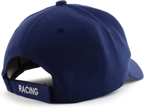 Vista 18 de Trendy Apparel Shop Gorra de béisbol con bandera de carreras bordada en 3D
