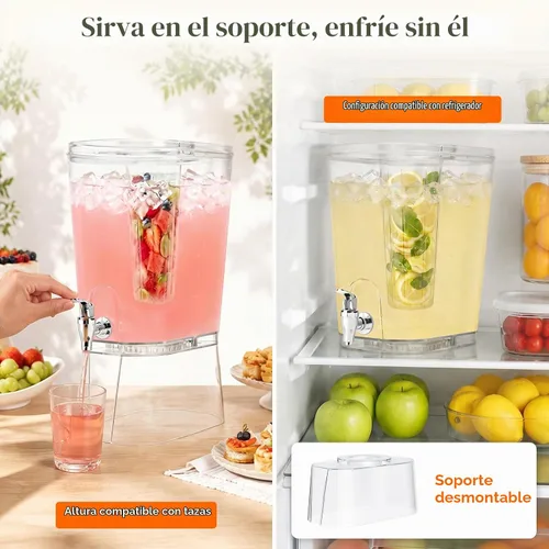 Vista 13 de Lifewit Dispensador de bebidas de 2 galones con espita a prueba de fugas e