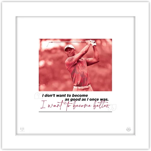 Vista 9 de Trends International Gallery Pops Tiger Woods - Arte de pared con frase Become Better, versión enmarcada negra, 12 x 12 pulgadas