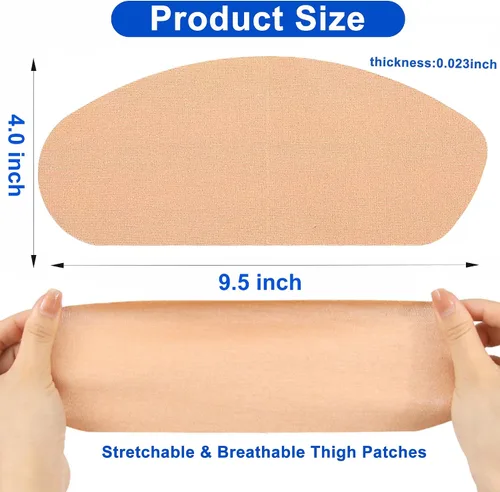 Vista 6 de Parches antirozaduras para muslos, 10 unidades, cintas de fricción para muslos, almohadillas para prevenir rozaduras, para mujeres y niñas, tono