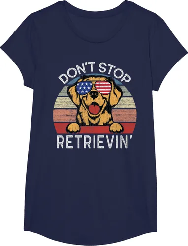 Vista 28 de Don't Stop Retrievin' Golden Retriever Dog Camiseta, Negro