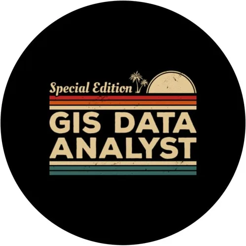 Vista 3 de Vintage GIS Data Analyst Geographic Information System PopSockets Standard PopGrip