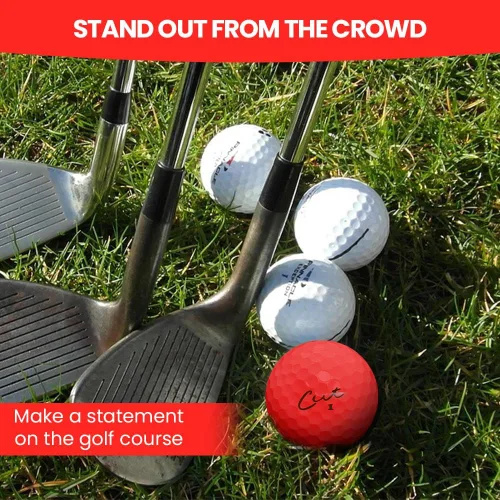 Vista 4 de Cut Golf – Pelotas de golf de distancia máxima de tacto suave – Una docena de bolas de giro reducido – Precisión mejorada, control lateral verde