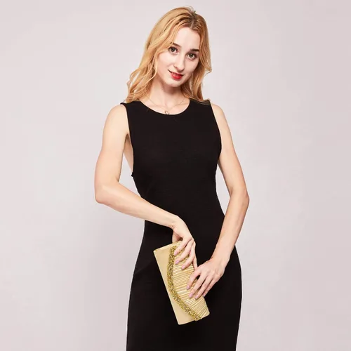 Vista 7 de Dasein Bolsos de noche de satén para mujer bolsos de mano bolsos de boda bolsos formales para fiesta graduación con diamantes de imitación
