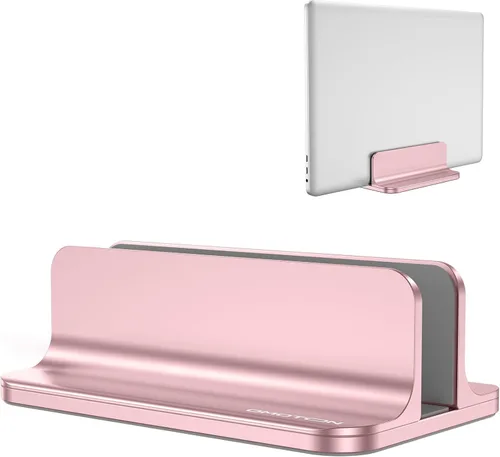 Vista 9 de OMOTON Soporte Vertical para Laptop, Soporte de Escritorio de Aluminio para MacBook con Tamaño de Base Ajustable, Compatible con Todas las MacBook