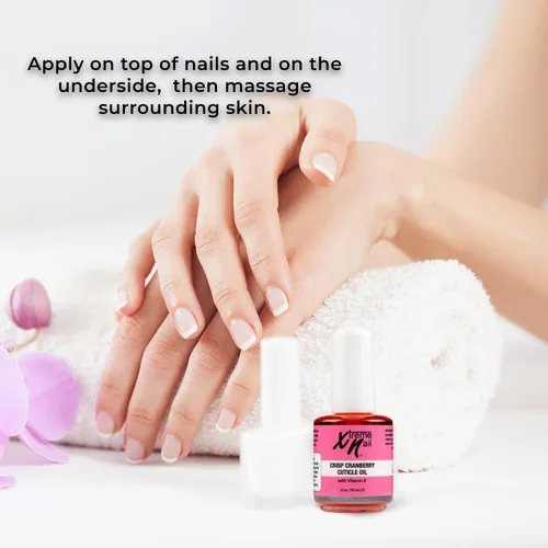 Vista 4 de Americanails Xtreme Nail Crisp Aceite para cutículas de arándano, 0.5 onzas
