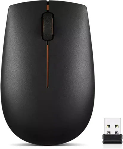 Vista 8 de Ratón inalámbrico Lenovo 300 – Ratón de computadora para PC, portátil con Windows – Diseño ambidiestro – Receptor Nano USB de 2.4 GHz – 12 meses