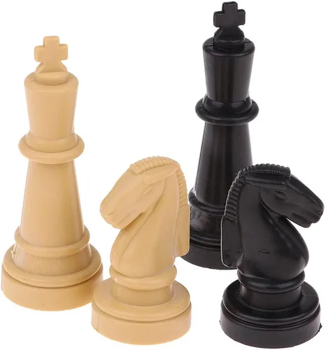 Vista 2 de 32 piezas de plástico tradicional torneo accesorios de ajedrez peones ajedrez