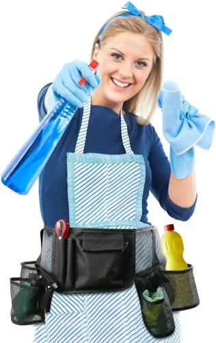 Vista 2 de Bolsa de herramientas, cinturón de bolsa de herramientas de cintura, funda para botella, delantal de herramientas de trabajo resistente