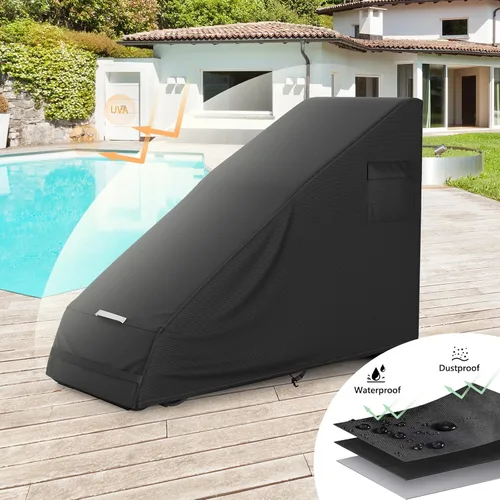 Vista 5 de AKEfit 1 funda para silla de gravedad cero, impermeable, plegable, para exteriores, con bolsa de almacenamiento, resistente a los rayos UV y al