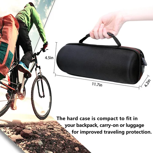 Vista 4 de LTGEM - Funda compatible con altavoz portátil JBL Pulse 4, color negro Impermeable y a prueba de golpes