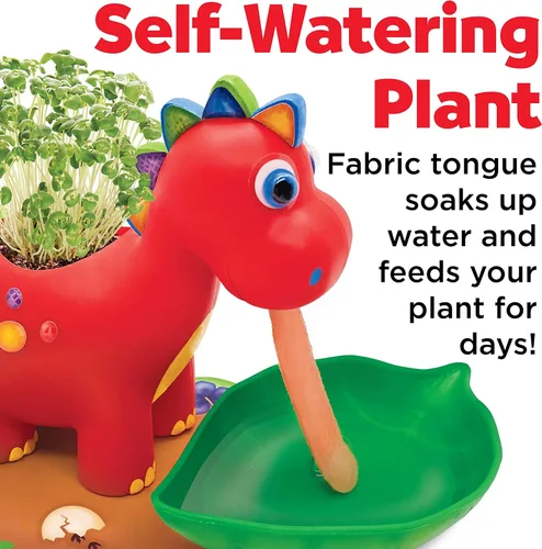 Vista 5 de Creativity for Kids - Planta de riego automático de dinosaurios para mascotas, kit de bricolaje para niños, manualidades de dinosaurios para niños