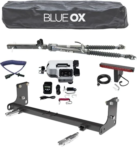 Vista 12 de Blue Ox Ascent - Combo de barra de remolque y placa base con extensión de cable eléctrico, cableado EZ Light y freno de remolque plano Patriot