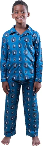Vista 9 de Ultra Game Conjunto de pijama juvenil oficial de la NBA de 2 piezas súper suaves con botones