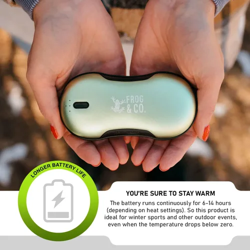 Vista 5 de Survival Frog QuickHeat PRO - Calentador de manos recargable con banco de energía portátil, calentador de manos eléctrico de alta calidad