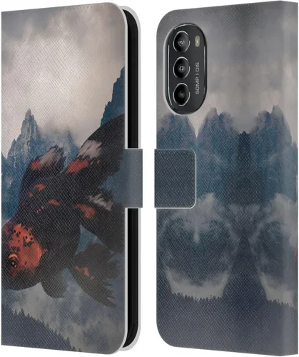 Vista 14 de Head Case Designs Officially Licensed Dave Loblaw Boy Painting Moon Clouds Sci-Fi and Surreal Leather Book Wallet Case Cover Compatible with