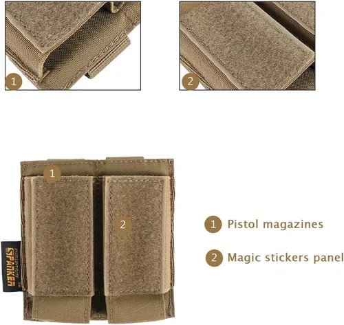 Vista 8 de EXCELLENT ELITE SPANKER Pistola universal ajustable táctica abierta superior doble pistola Mag bolsa