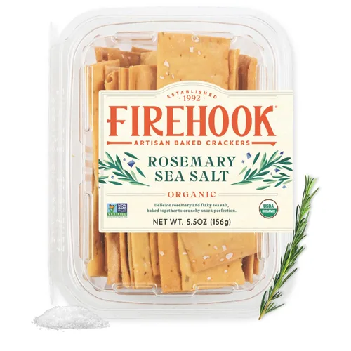 Vista 12 de Firehook Galletas de aceite de aguacate, sal marina y cebollino – horneadas artesanalmente, únicamente crujientes, hechas con ingredientes orgánicos