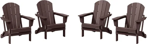 Vista 33 de WestinTrends Malibu Outdoor Patio HDPE Silla plegable de polietileno Negro
