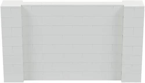 Vista 133 de EverBlock Kit de pared de 5 x 4 pies Bloques de construcción modulares Sistema de pared para edificios, pantallas y estructuras Divisor