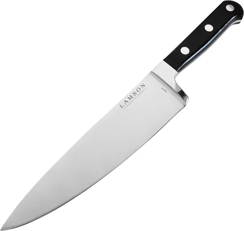 Vista 17 de Lamson Premier - Cuchillo de chef forjado de 4 pulgadas, hoja de acero inoxidable de alto carbono, triple remachado para equilibrio, ideal