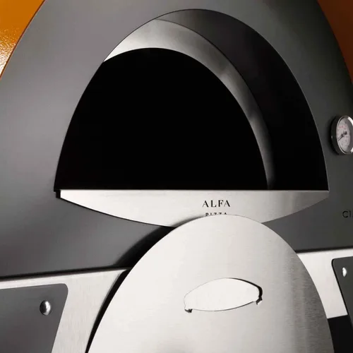 Vista 7 de ALFA Ciao M - Horno de pizza de leña para encimera de 27 pulgadas (FXCM-LGRI-T), gris plateado